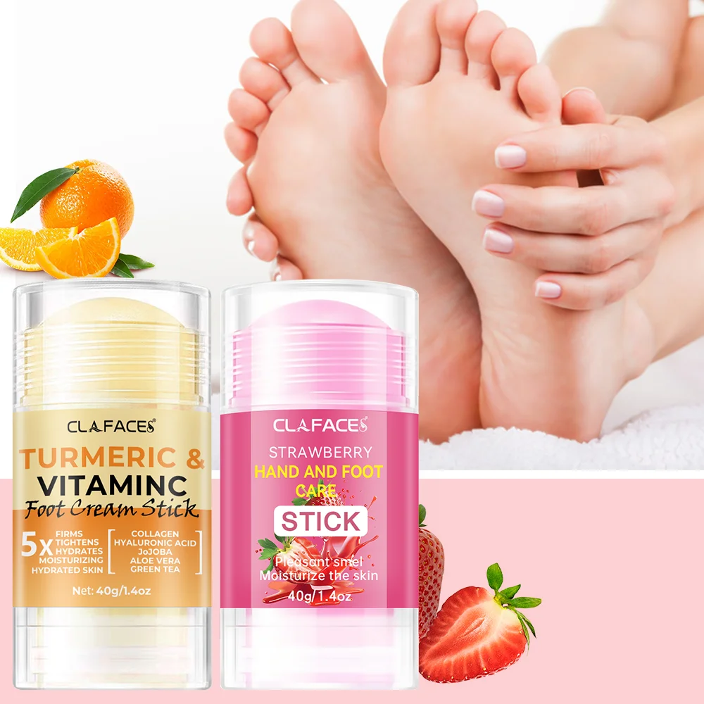 مجموعة كريم القدم CLAFACES Strawberry VC لإصلاح الكعب، وعلاج الكعب المتشقق، ومرطب بشرة القدم، والاستخدام على مدار العام، #1