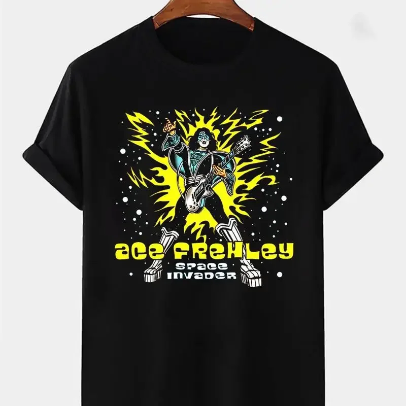Ace Frehley Space Invader Men T Shirt Black Cotton All Sizes