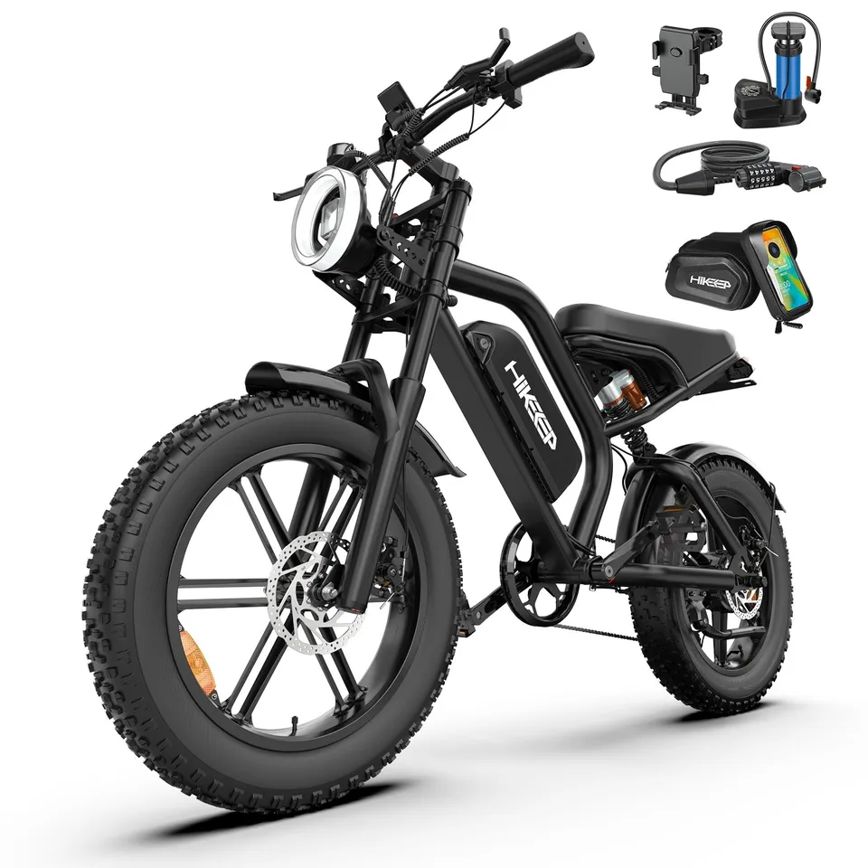 20" Fat Tire E-Mountain bike 1500W Peak 48V 15AH Electric Bike for Adults image 2