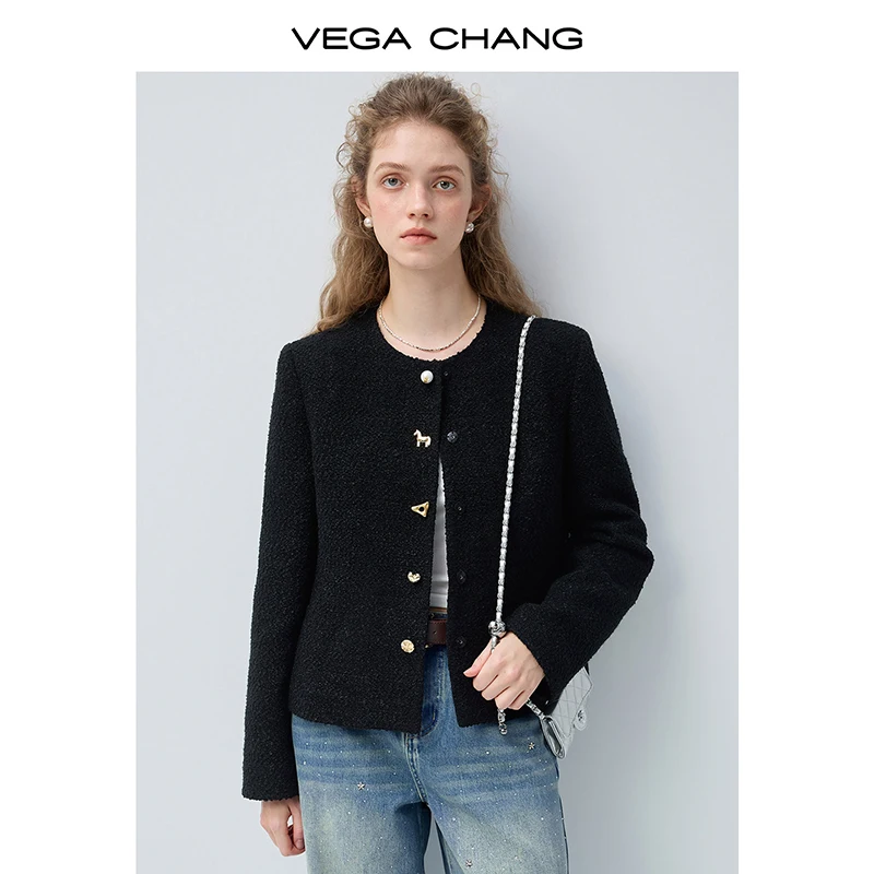 

Куртка женская Vega Chang, новая коллекция весна-осень, короткая, во французском стиле, элегантная