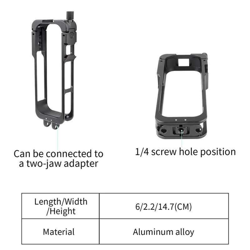 B49C Camera Frame Professional Multifunctional Display Frame Aluminum Protective Frame Durable Housing Cage