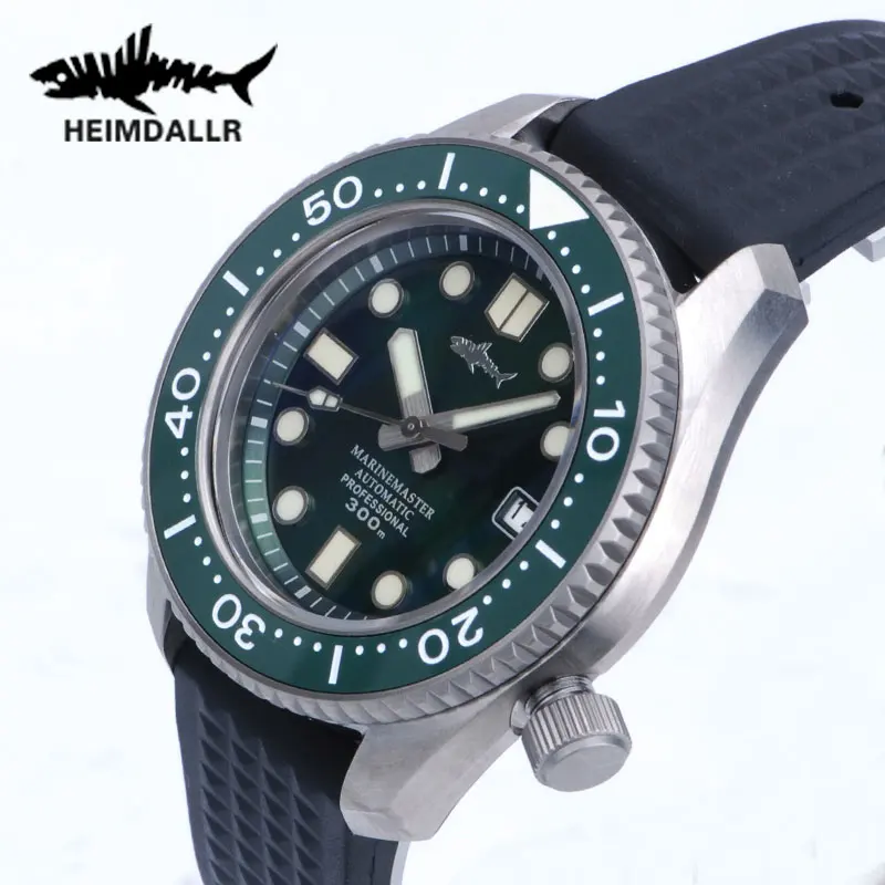 

HEIMDALLR Men Watch SBDX Titanium MM Diving Luminous Clockwork NH35 Automatic Mechanical Watches 300M waterproof Men Watches