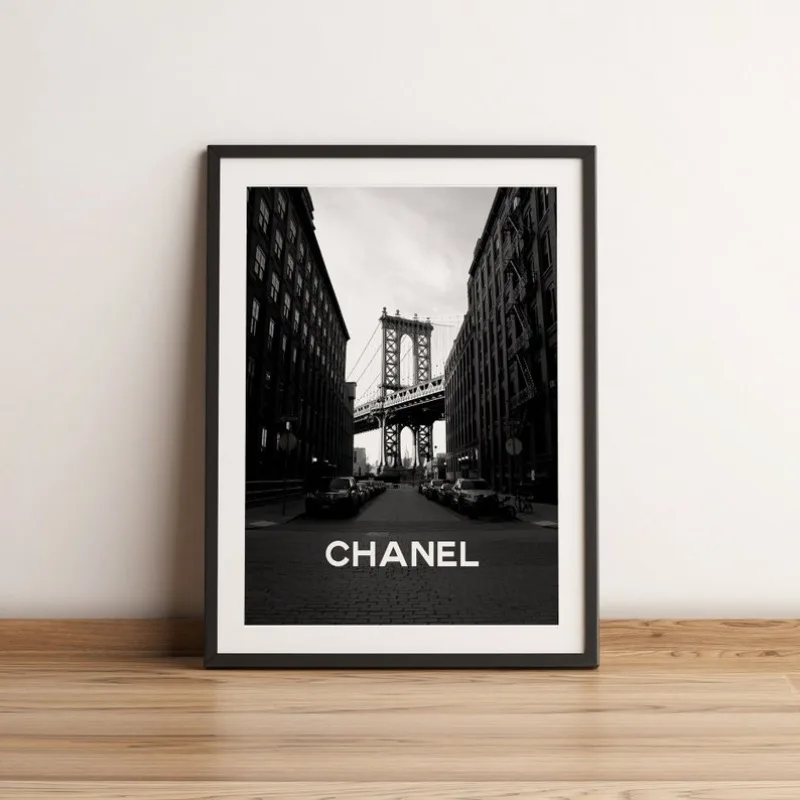 Print Luxury Wall Art  Hypebeast Decor Black White Luxury Art Gift for Room Fashion Poster Store New York Bridge