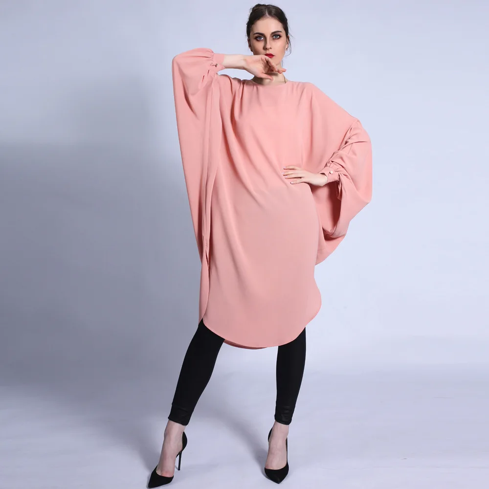 

Turkish Modest Dress Eid Muslim Women Loose Smock Dresses Ramadan Djellaba Dubai Abaya Saudi Arabc Robe Islamic Clothing Vestido