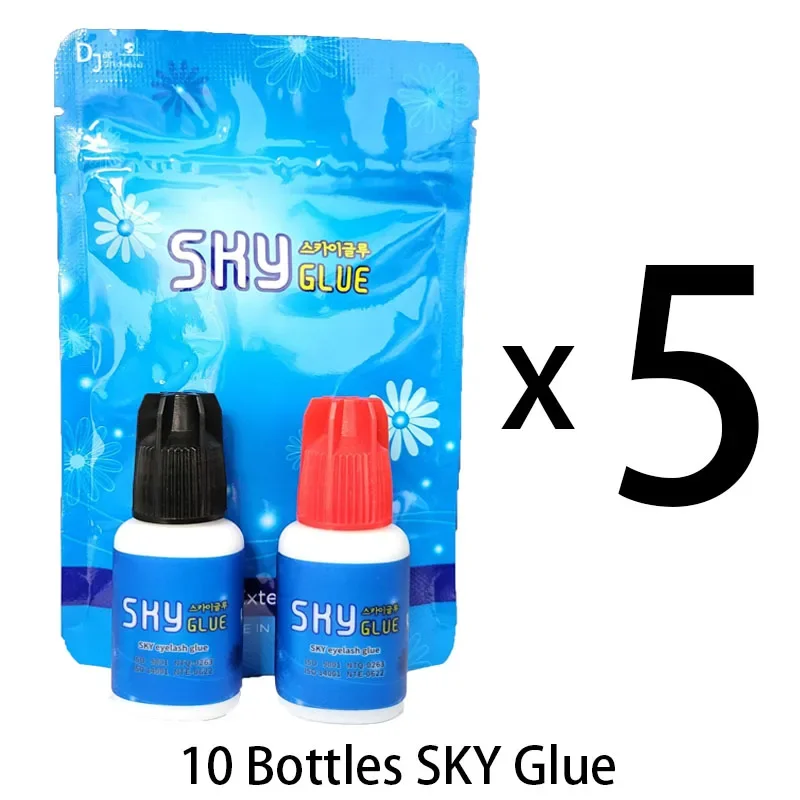 ขนตาปลอมกาวท้องฟ้า5ขวดแบบเกาหลี S + กาวตัวต่อขนตา s Sky Lash กาว1S กาวแห้งเร็วสำหรับตัวต่อขนตา