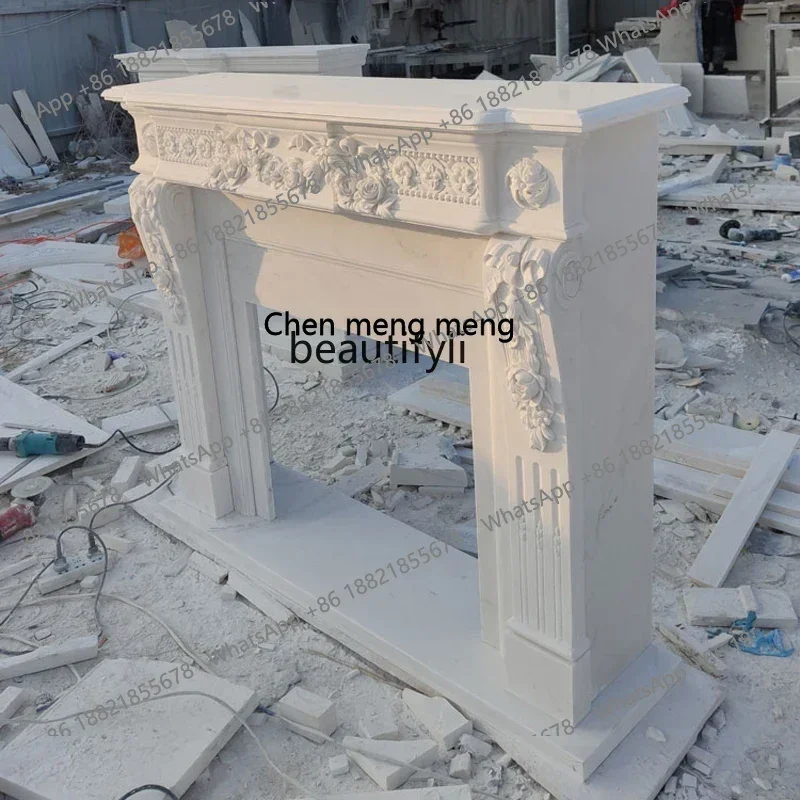 X A Marble Fireplace French Stone White Marble French Entry Lux Fireplace Cabinet European Style Fireplace Mantel