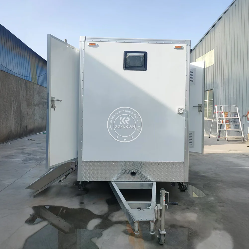 Mobile Luxury Restroom Trailer Shower And Toilet Trailer Public Camping Bathroom Washroom Portable Toilet Trailer For Sale