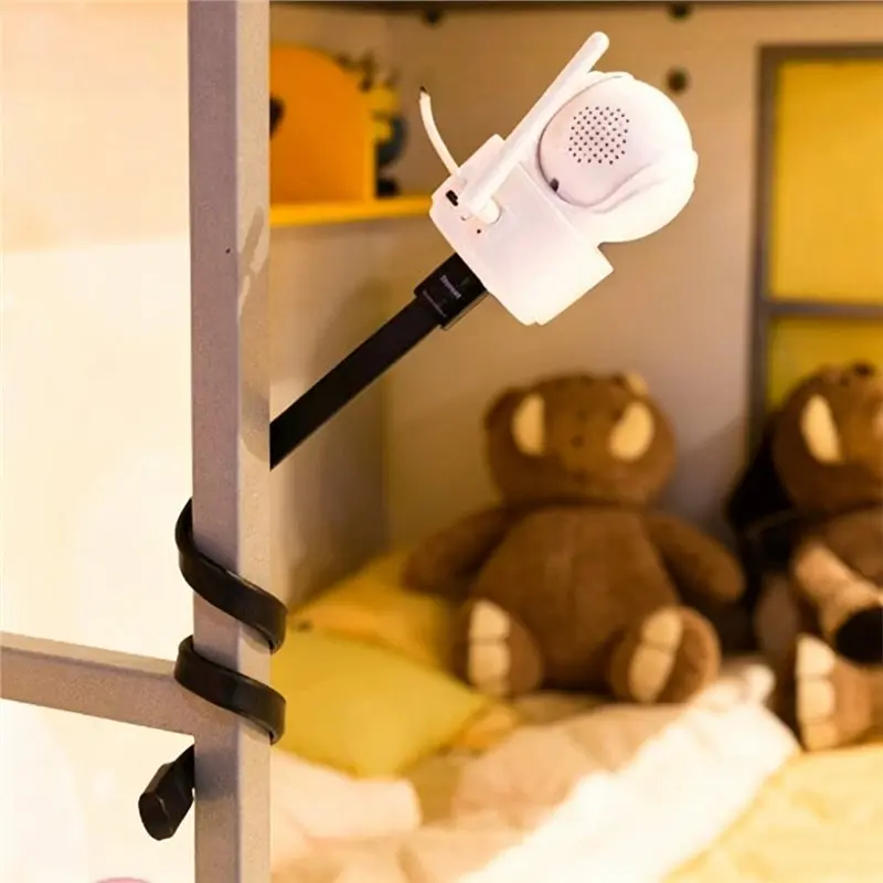 A93PHOT! Mounting Bracket For Baby Monitor- Stand, Holder 3/8 Inch Thread, Camera Punch, Free Installation, Fits Crib Space