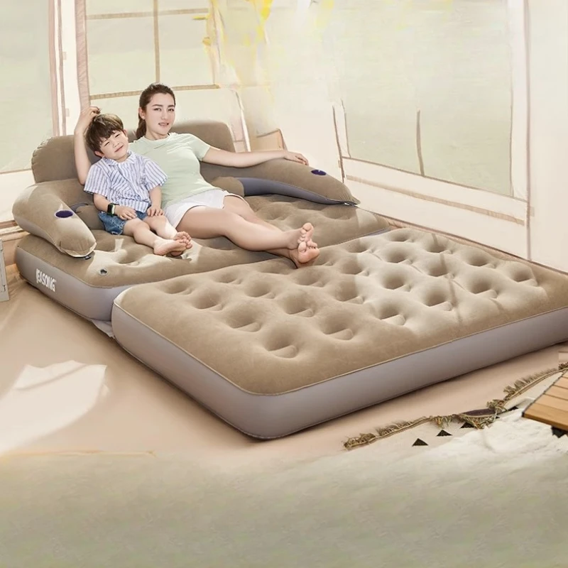 inflatable sofa sleepable reclining folding air cushion bed household double mattress outdoor camping air cushion sofa