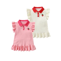 Girls Dress Summer Dress 2024 New Fashionable Children's Princess Dress Baby Girl Polo Dress Summer Children's Dress Summer Chil