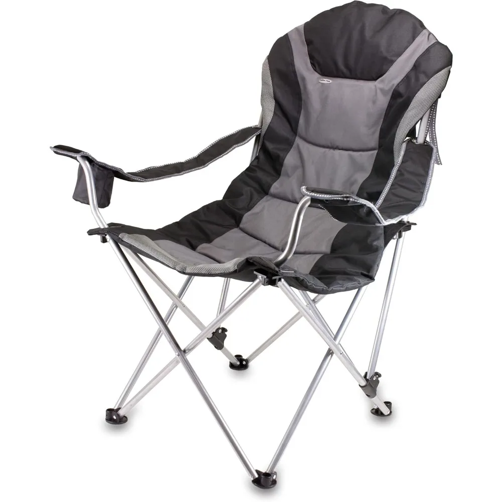 

Picnic TIME Reclining Camp Chair, Beach Chair for Adults, Sports Chair with Carry Bag