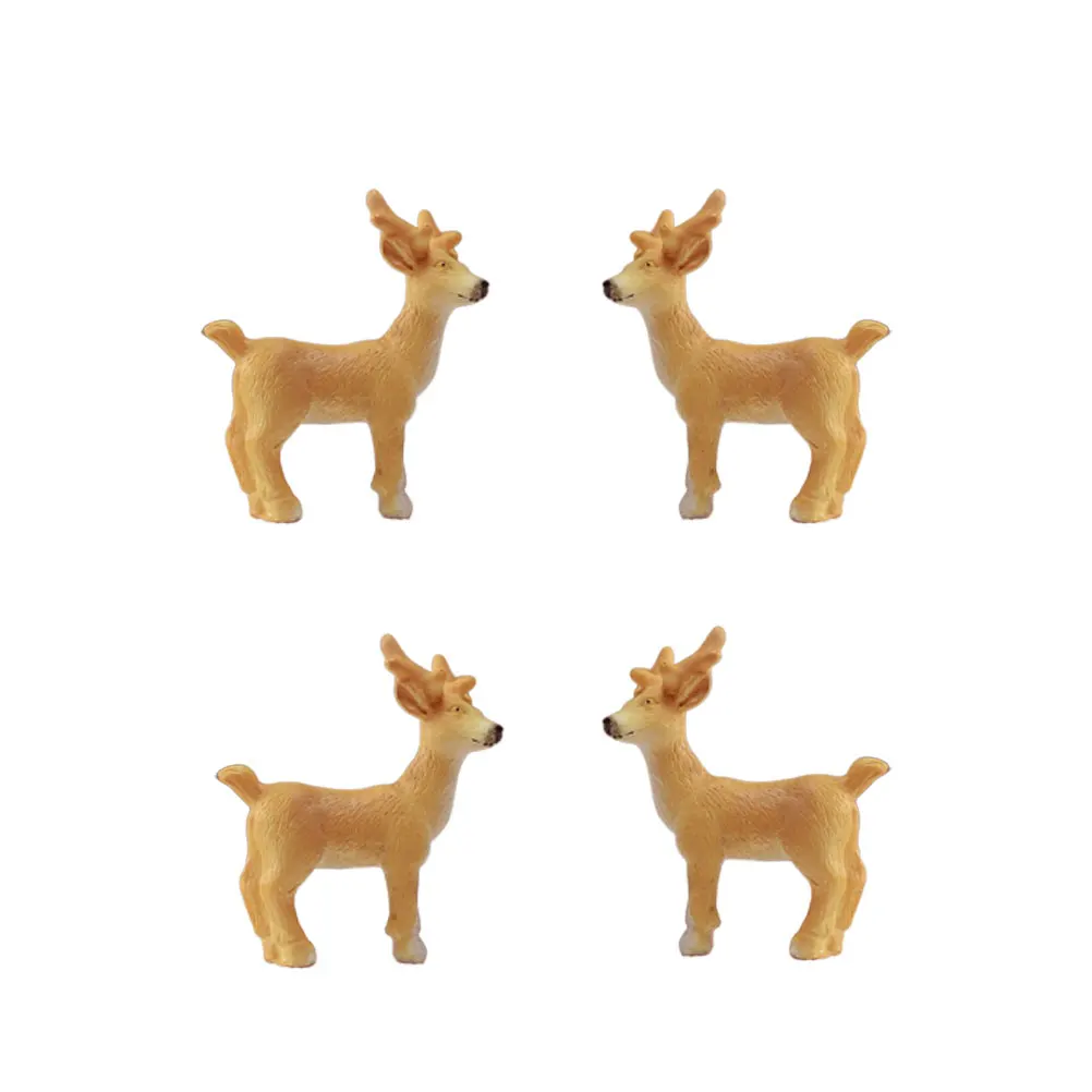 

5Pcs Elk Christmas Resin Ornaments Miniature Home Decoration Desktop Crafts for Office Living Room Bedroom Party