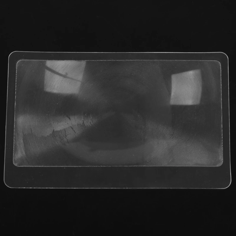 Lupa transparente, 3 X Magnifier Magnification, Pocket Credit Card Tamanho