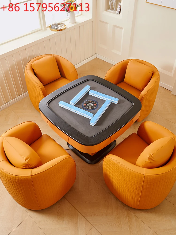 

Автоматическая машина для маджонга из цельного дерева, бытовой светильник, роскошный итальянский кожаный электрический стол для маджонга