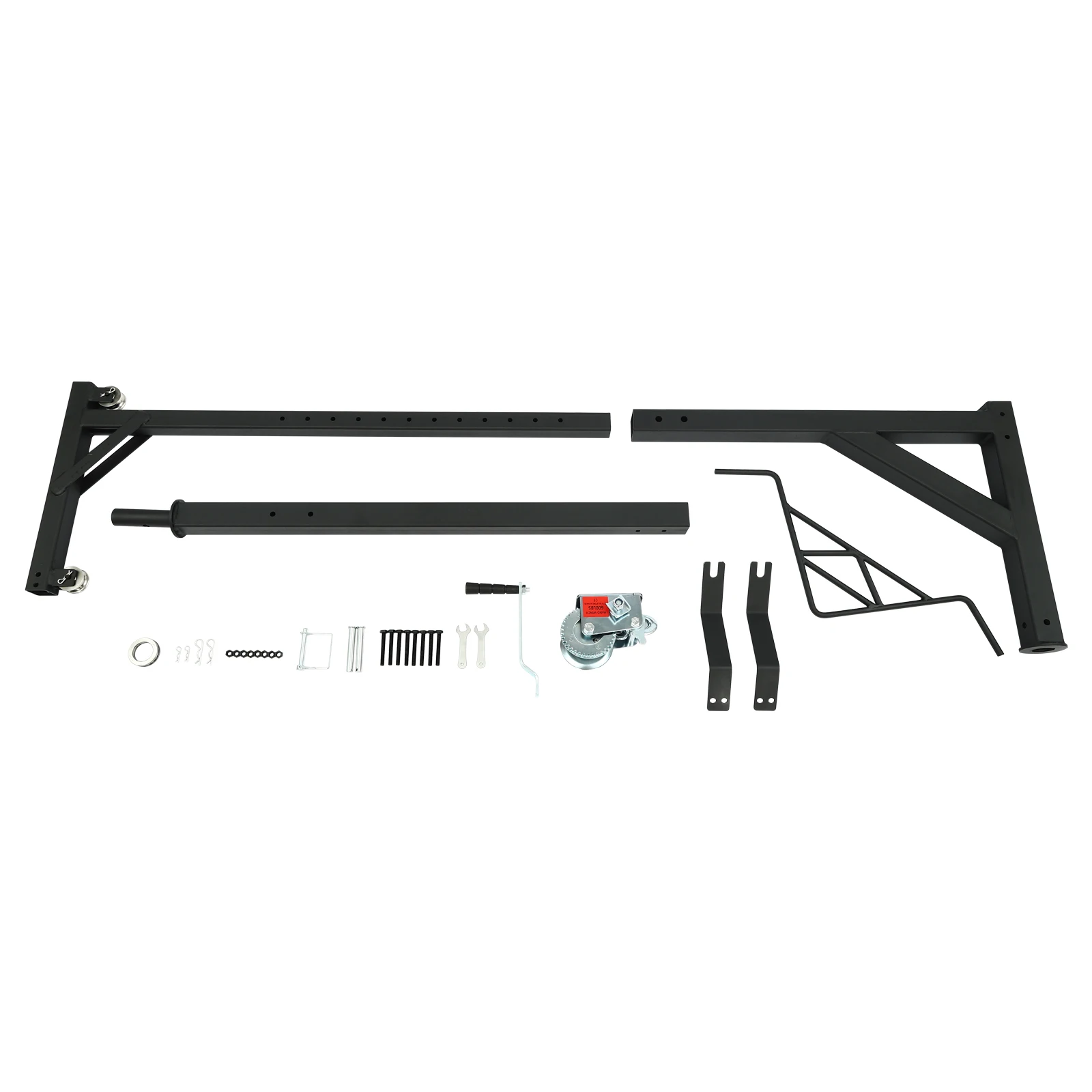 شاحنة Hitch Game Hoist & Gambrel - سعة 500 رطل، 360 درجة °   رافعة غزال دوارة، ارتفاع قابل للتعديل 74-102 بوصة - مجموعة الرافعة الكاملة