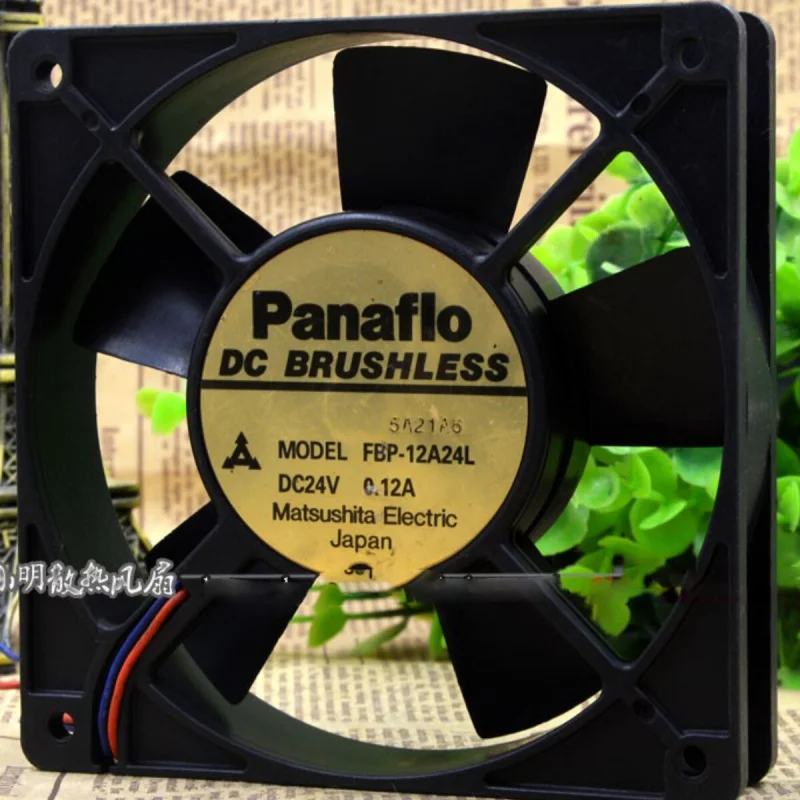 l 1PCS For PANAFLO FBP-12A24L | 24V 0.12A Inverter Industrial Chassis Fan 120×120×25mm 12CM