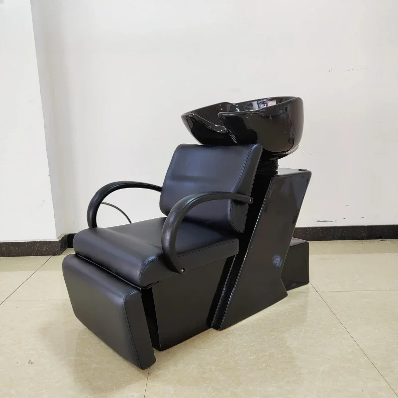 

BBarber Shop Shampoo Chair Salon Bed Hair Salon Ceramic Basin Lying Half Flushing Bed