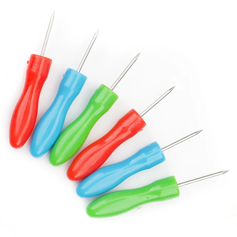 Mini Colorful Small Awl Handle Plastic Awl Pick Needle Thousand Piece Blunt Head Awl Handmade DIY Clay Tool Wholesale