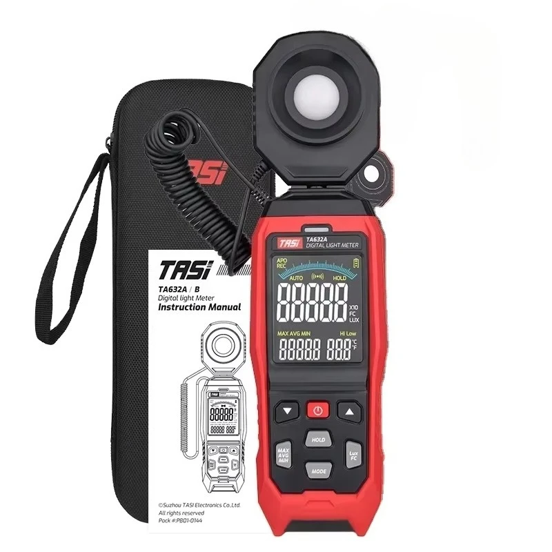 TA632A TA632B Digital Lux Meter Detachable Probe Illuminance Tester Lux/Fc for Photography Light Measurement