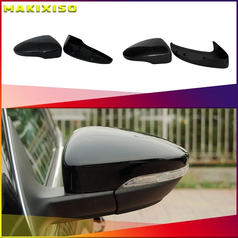 Side Mirror Cover Caps for Volkswagen Golf 6 GTI 7 MK7 R for MK6 Scirocco (Carbon Look) Passat B7 B8 Polo 6R 6C MK5 PLUS