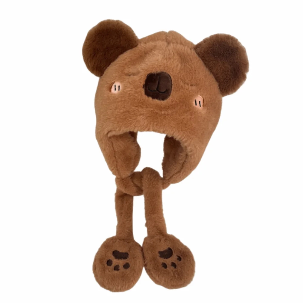 

Kawaii детская шапка для защиты ушей, ветрозащитный детский пуловер с ягненком, утолщенный холодостойкий шарф с капюшоном в виде капибары