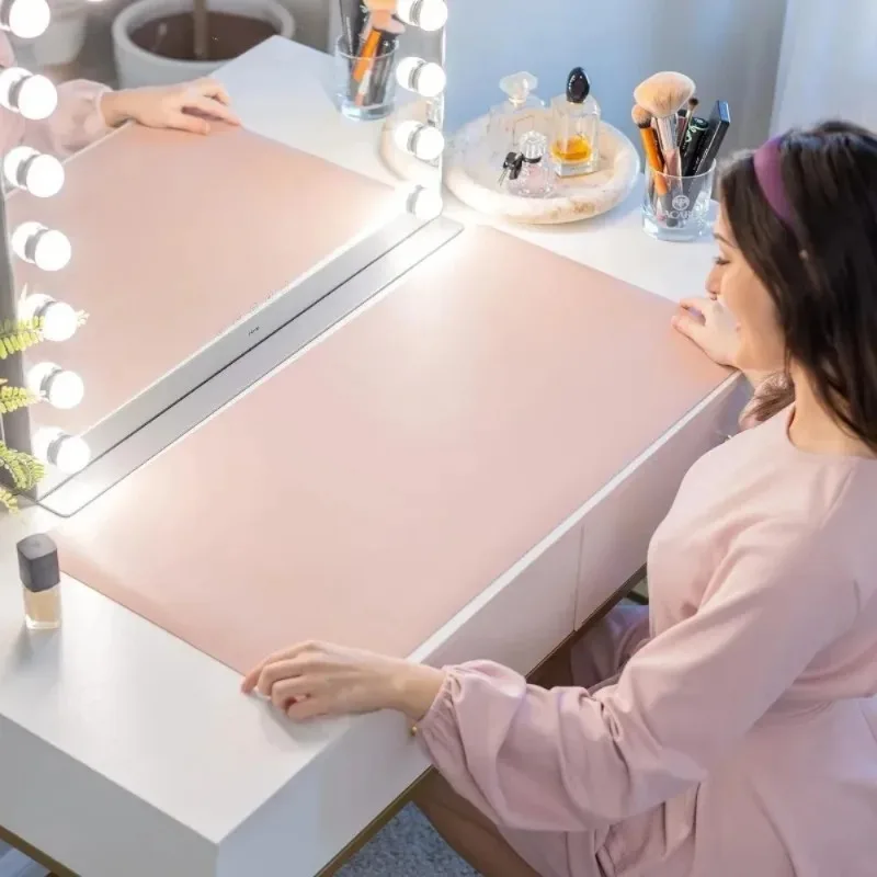 For Vanity Top Protector, Cover Work Table Waterproof New Oilproof Dustproof Smooth and Soft Solid Color 80*40cm Makeup Mat
