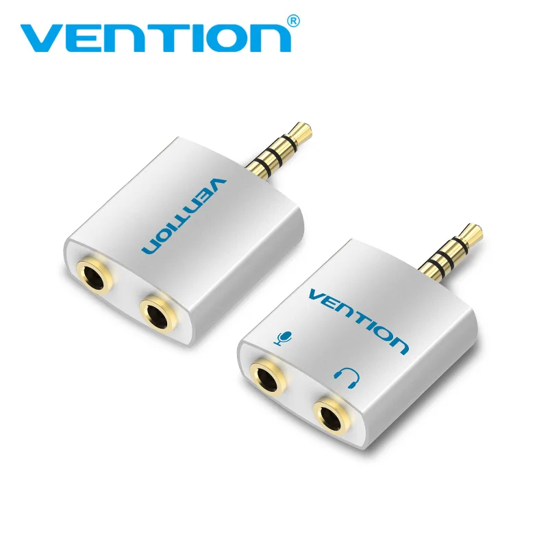 Vention 3.5mm Earphone Audio Splitter Connecter Adapter with mic 1 Male to 2 Female Audio Adapter For Headphone PC Mobile Phone