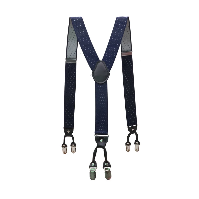 35mm Männer Einstellbare Clip Auf Y Zurück Split Leder Hosenträger Breite Elastische Hose Band Brace Strap Gürtel Duty Harness strap Hosenträger