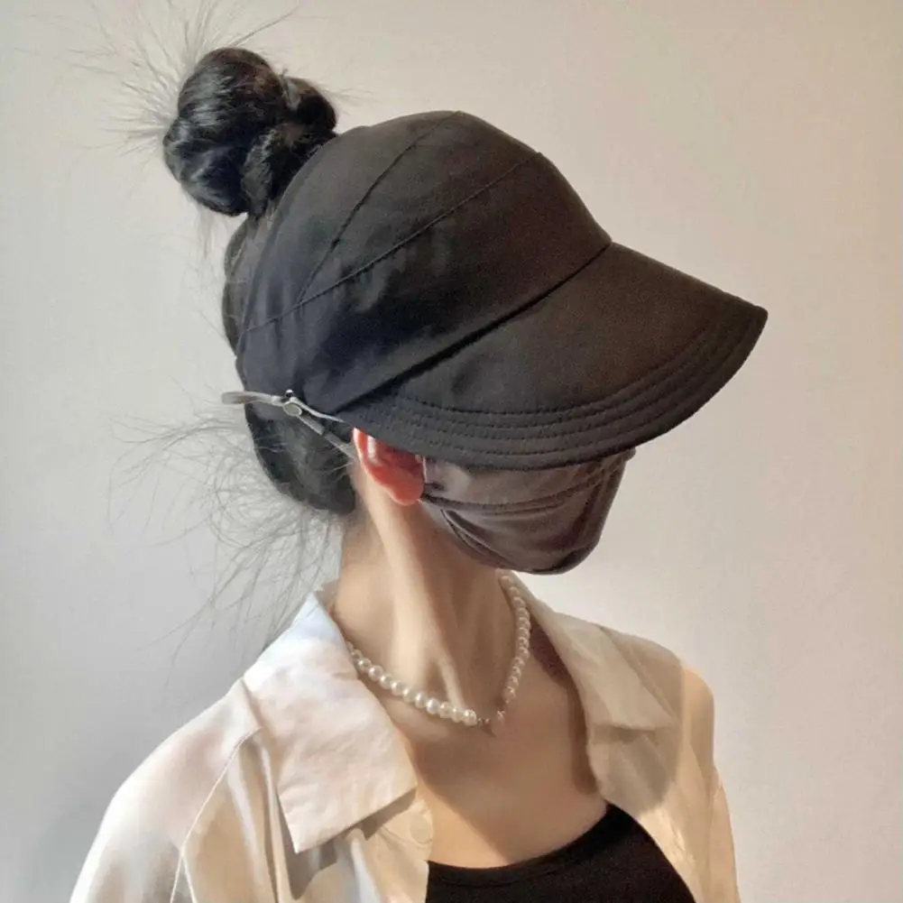Travel Hat Sun Hat for Women Women’s Wide Brim Sun Visor Hat Adjustable Ponytail Cap for Uv Protection Packable for Commuting