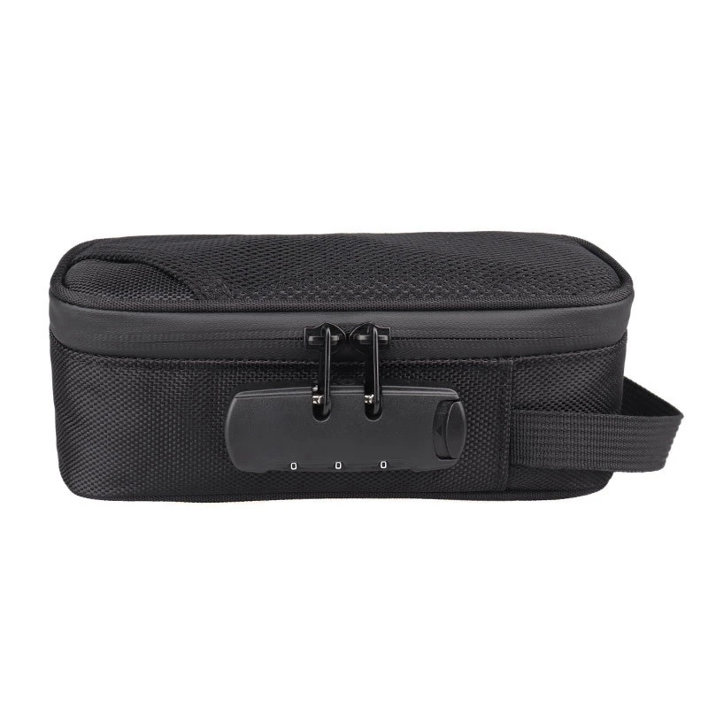 1 PCS Smoking Deodorant Storage Box Kit With Combination Lock Black Rolling Tray