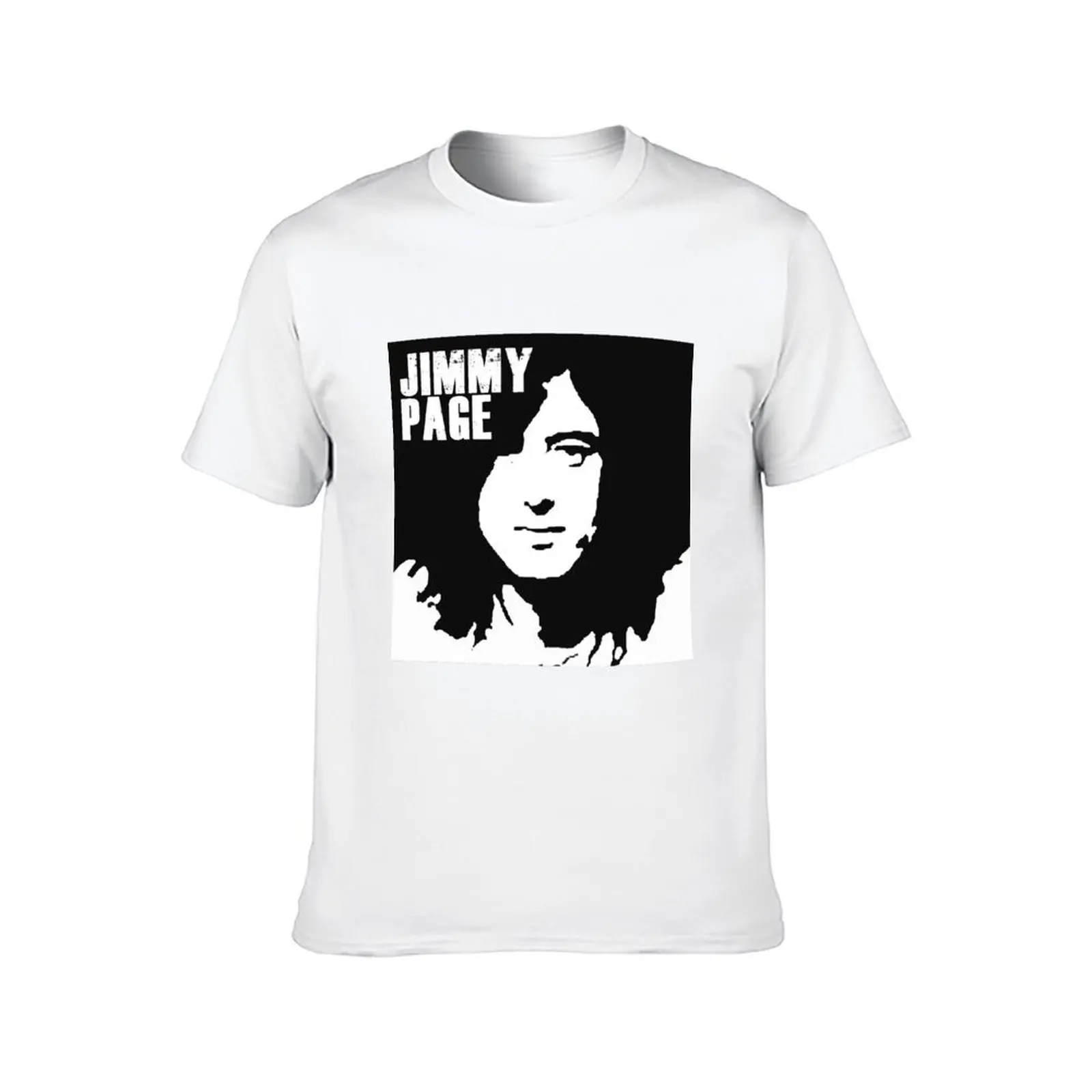 Jimmy Page (Led Zeppelin Guitarist) stencil T-Shirt Funny t-shirt oversizeds quick-drying Short sleeve tee Men's t-shirts