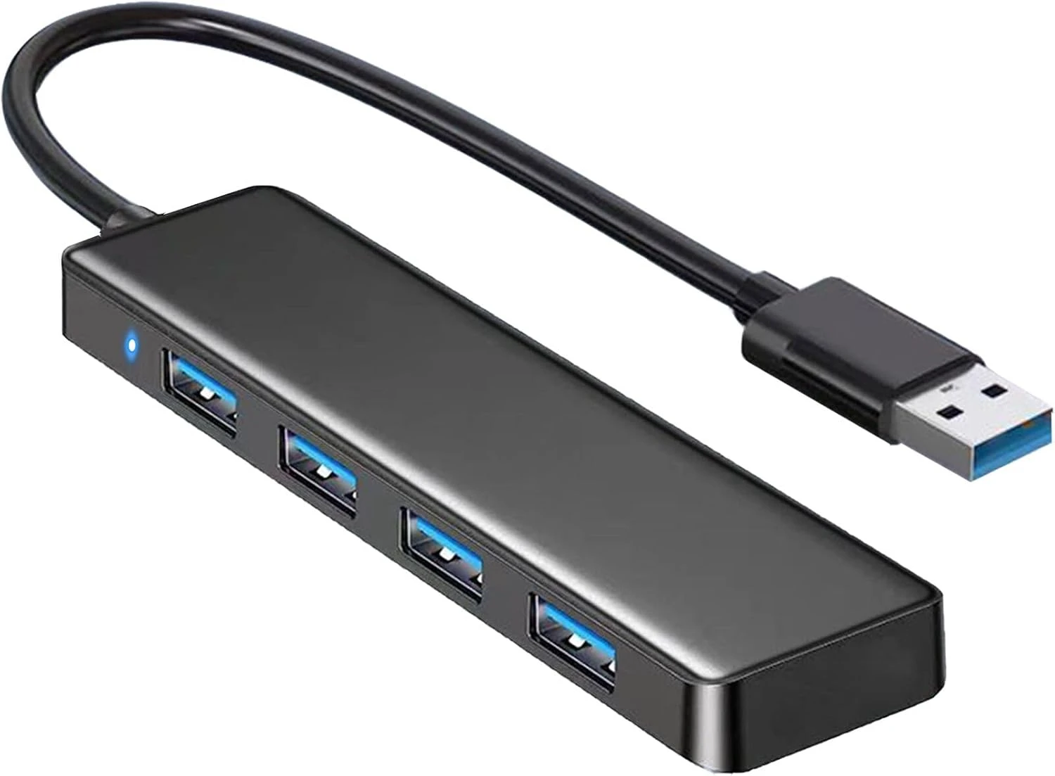 USB Hub 4 Port, USB 3.0 Hub USB Splitter for Laptop, USB Port Extender USB A Hub for PC, Desktop, Xbox, PS4, Flash Drive,