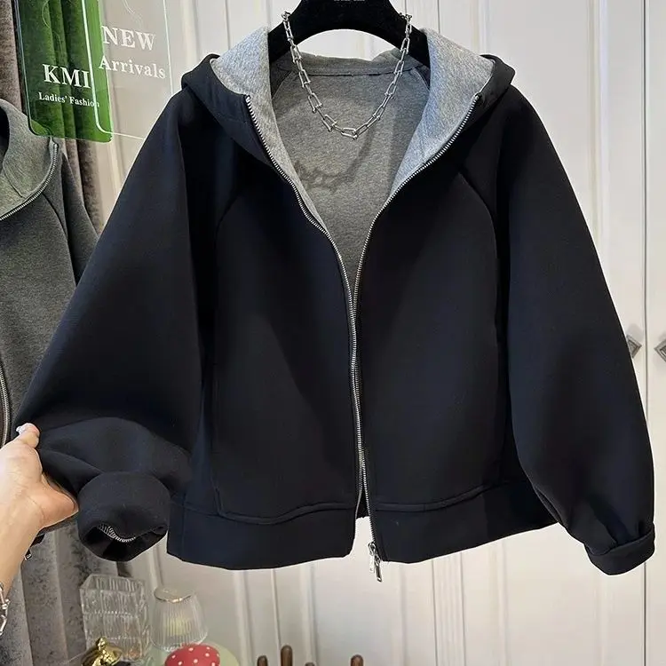 

Толстовка на молнии с капюшоном, повседневная, удобная, дышащая, подходит для весеннего, осеннего и зимнего сезонов.