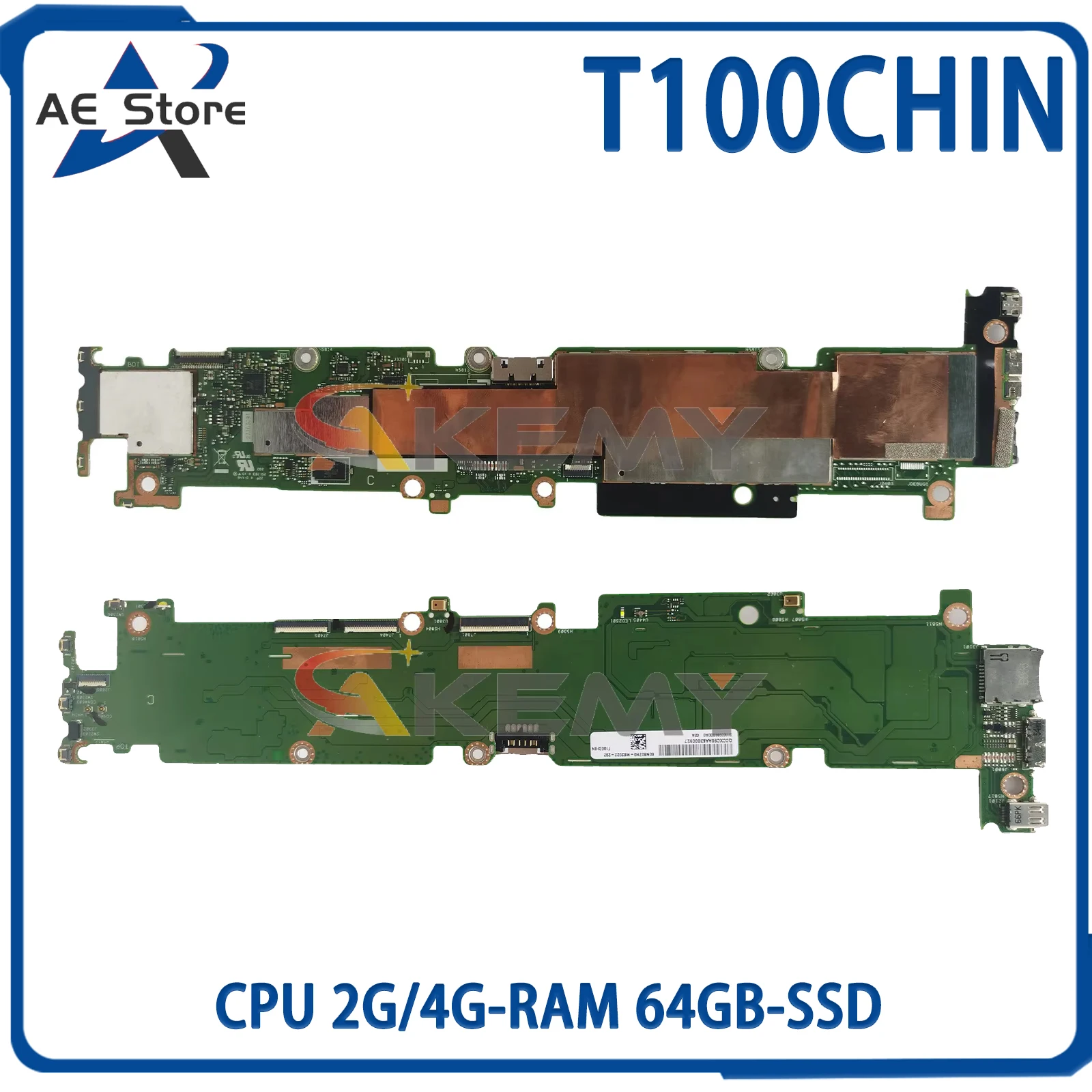 AE T100CHIN Motherboard For ASUS T100CHIN T100C T100CH T100CHI Mainboard Z3795 CPU 2G/4G-RAM 64GB-SSD 100% Tested OK Used