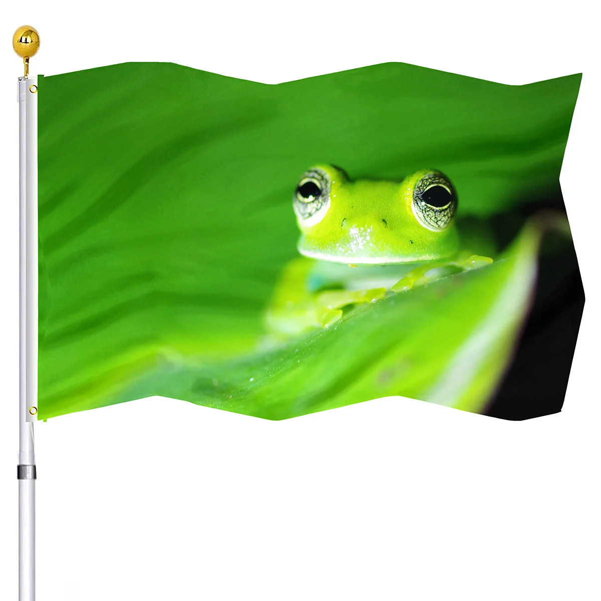 Tree Frog Flag Double Stitched House Flags Animal Banner with Brass Grommets Home Indoor Yard Outdoor Decor for Women Men Gifts