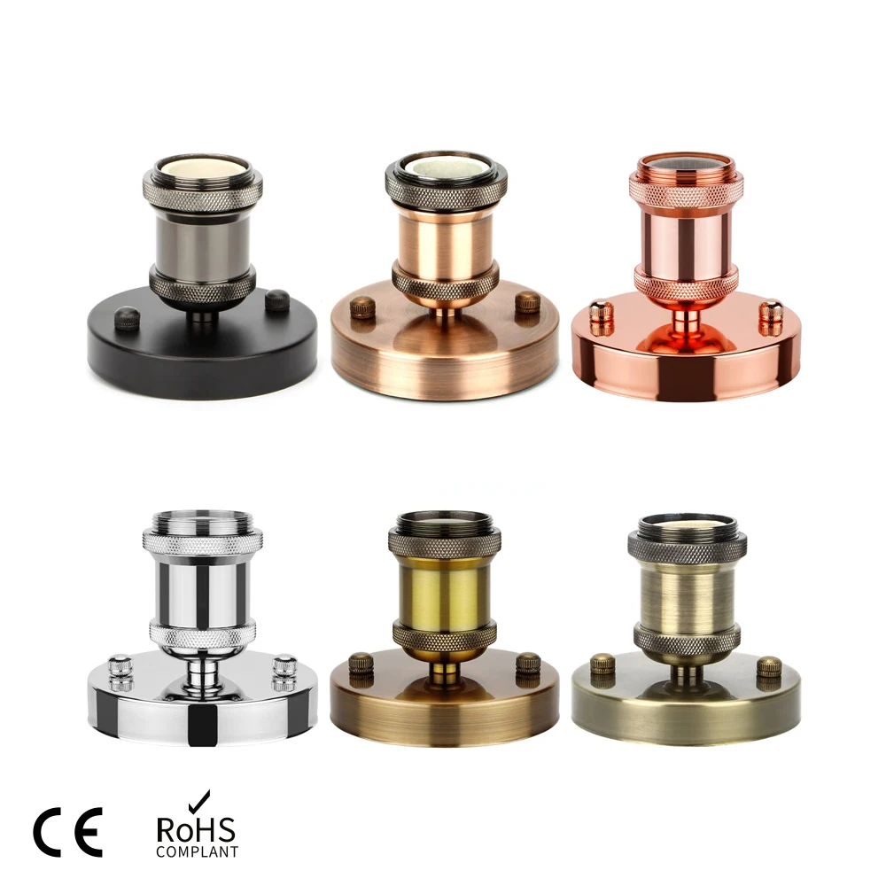 Vintage Lamp Socket E27 Bulb Base E26 Retro Ceiling Screw Light Lamp Holder Screw LED Light Lamp Lampholder Home Decoration