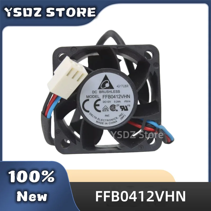 100%New FFB0412VHN 2/3/4-wire DC12V 0.24A 40*40*28MM For Delta Cooling fan in stock Fast Shipping
