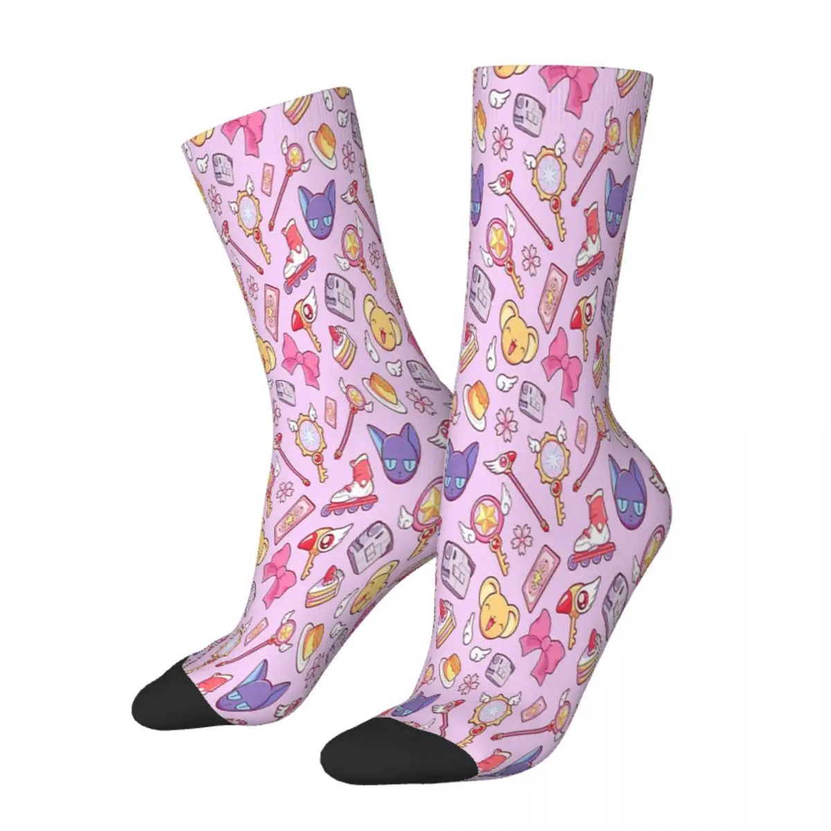 K Card Captor KINOMOTO SAKURA Anime Socks Male Mens Women Autumn Stockings Polyester