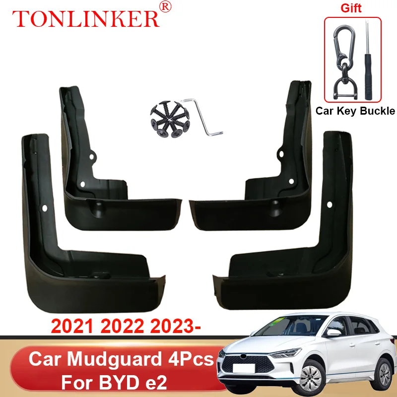 TONLINKER-guardabarros delantero y trasero para coche, accesorios para BYD e2 E2 Hatchback 2020 2021 2022