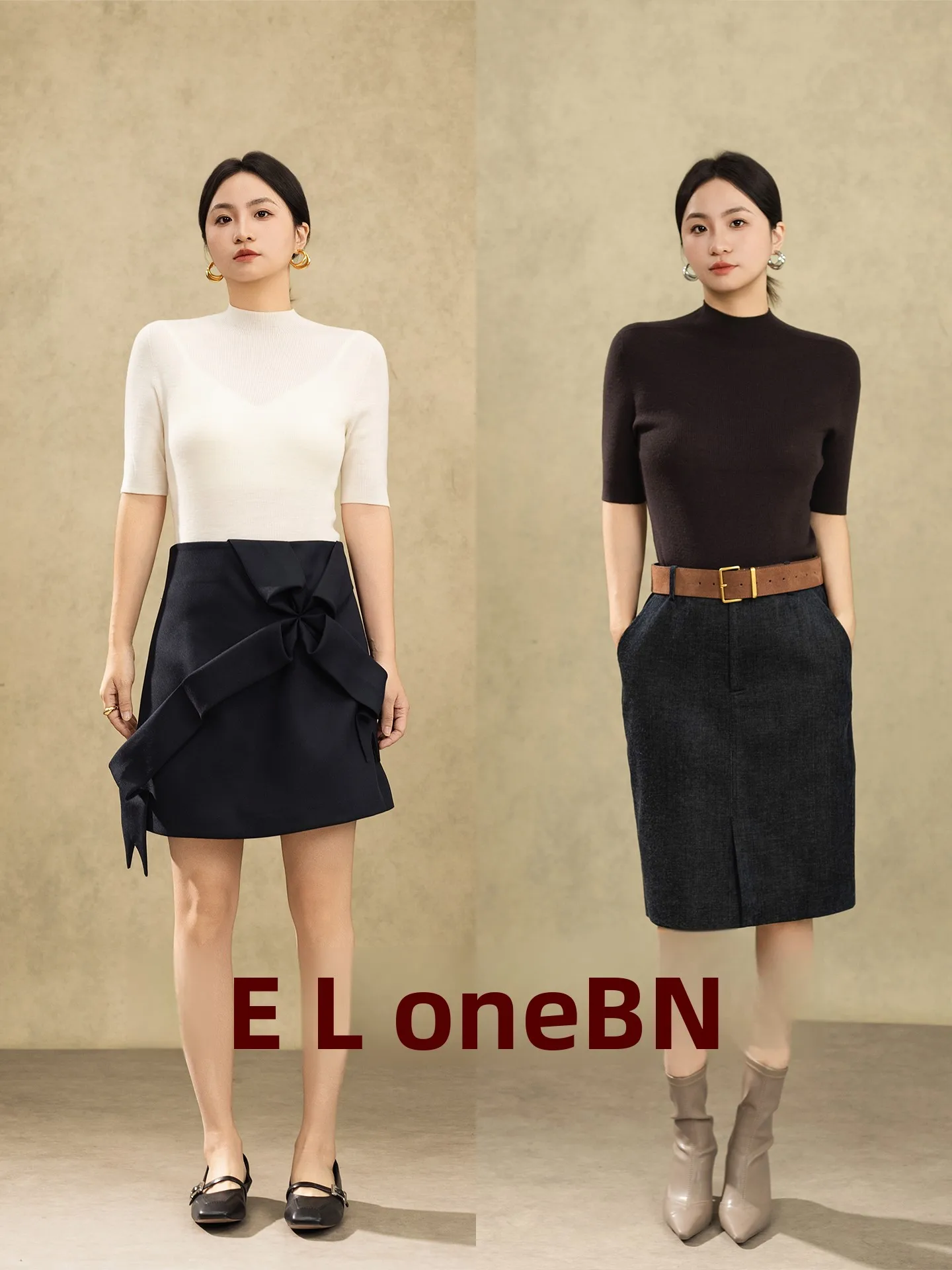 

Belin Women's Knitted Woolen Base irt Svel Commute Friendly mat Fit Autumn New Sle 00% Pure Wool Knitwear