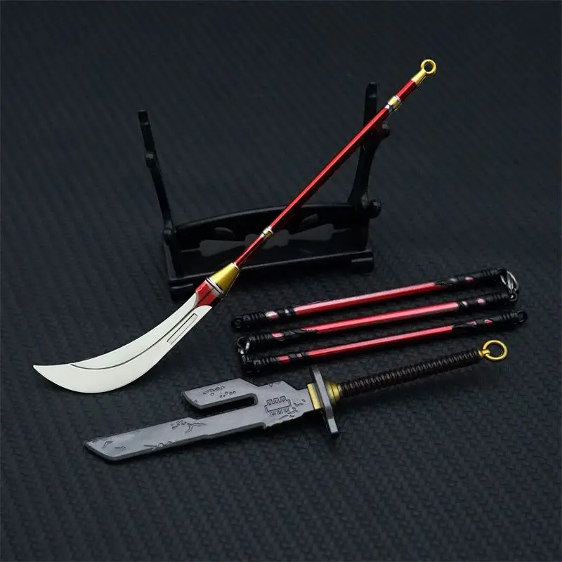 

A set/3pcs Jujutsu Kaisen Cursed Tools Ryomen Sukuna Anime Peripheral Metal Sword Model Ornament Crafts Gifts Toys Boys