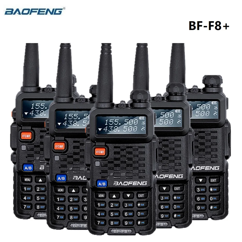 5pcs Baofeng BF-F8 Plus vhf uhf Walkie Talkie Ham Radio Stations Dual Band hf Transceiver Radio Scanner for Hunting bf f8 +