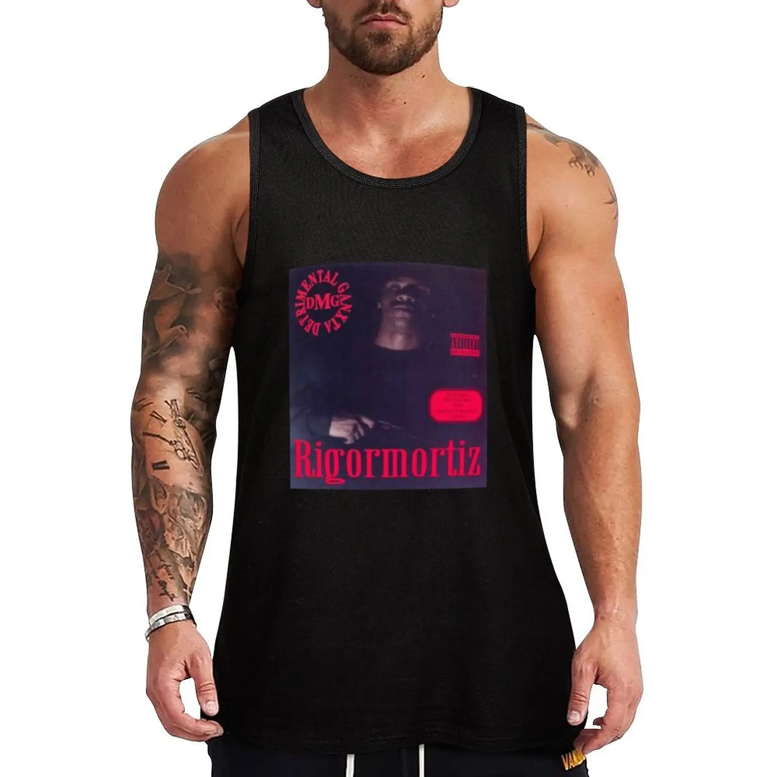 

DMG Rigamortiz Hip Hop 1993 Tank Top Logo Free Print Tank Top Casual Graphic Sleeveless