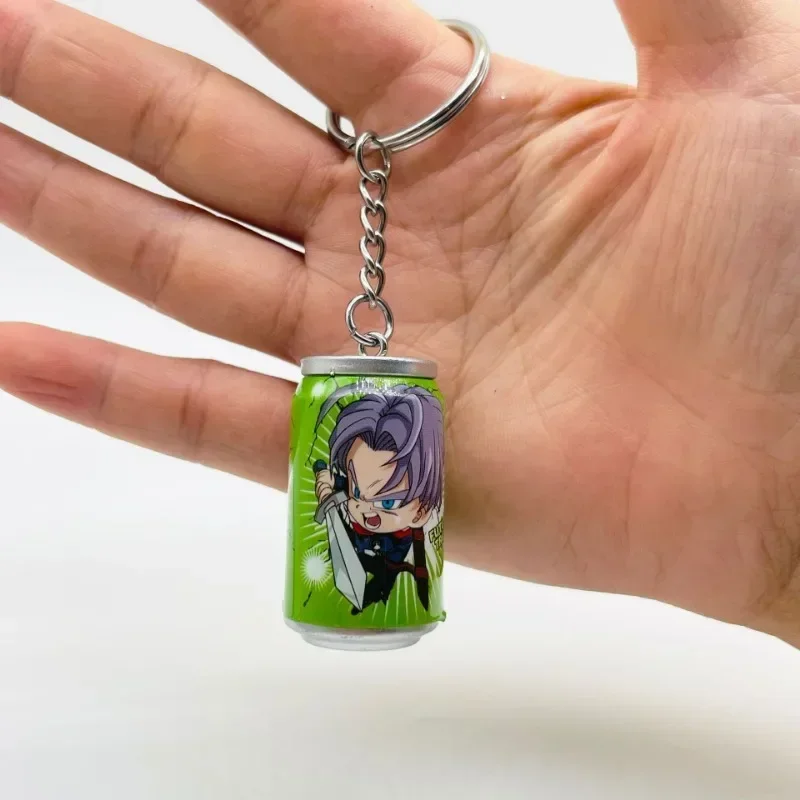4 stuks Nieuwe Stijl Dragon Ball Anime Sleutelhanger Son Goku Kakarotto Vegeta Trunks Sleutelhanger Blikjes Figuur Cartoon Sleutelhanger Kinderen gift