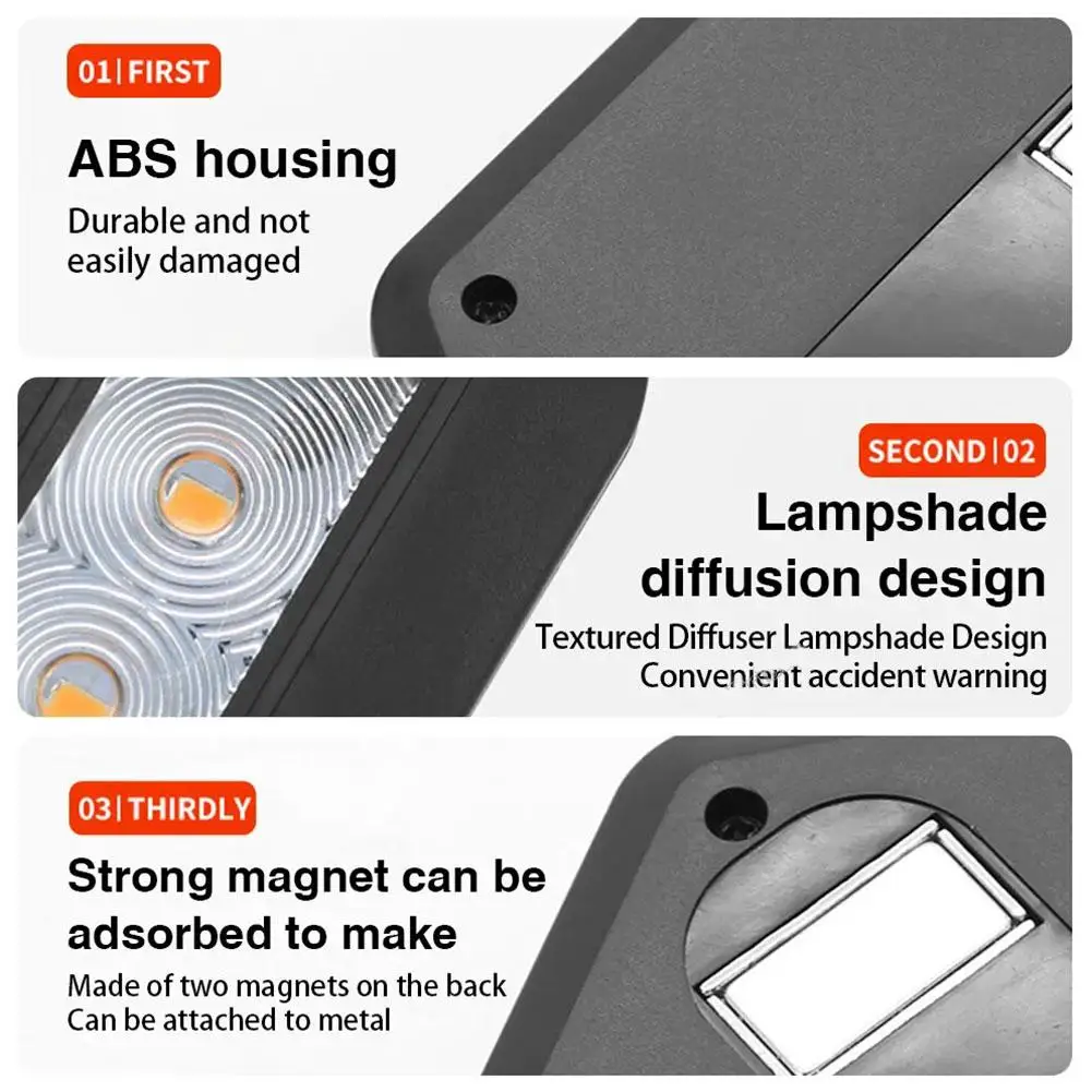 Rechargeable Magnetic Warning Light 6