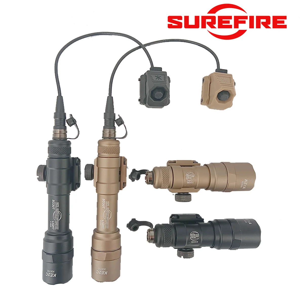 Lampe de poche tactique Surefire M600 M600C M300, MINI Scout Light pour la chasse et l'airsoft, avec interrupteur UNITY AXON SL pour rail Picatinny de 20mm