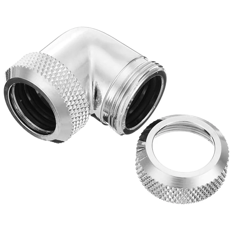 G1/4 Inch 90 Degree Fitting 10mm ID,14mm OD Rigid Tubing 90 Elbow Fitting for Metal and PETG Tubing for Water