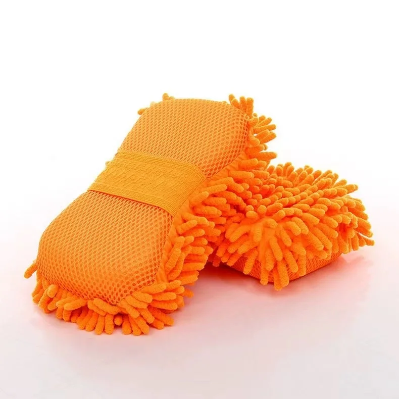 Autowashandschoenen Microfiber Veeg Autospons Krasvrij Autowasmiddel Koraal Fluweel Dubbelzijdig schoonmaakhulpmiddel - afbeelding 1