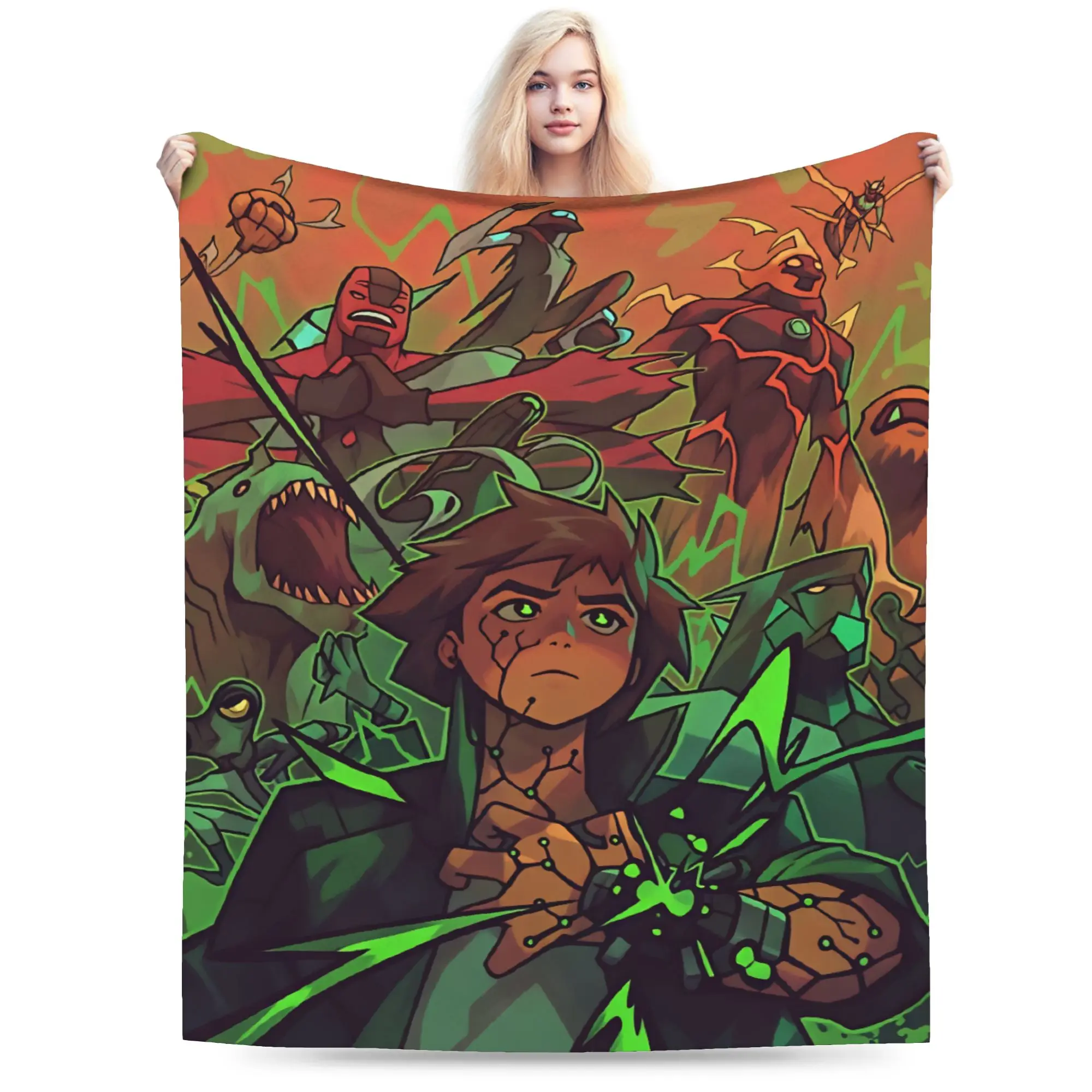 Ben 10 Cartoon Blanket Soft Comfy  Throw Blanket Winter Boy Girl Couch Bed Picnic Bedspread