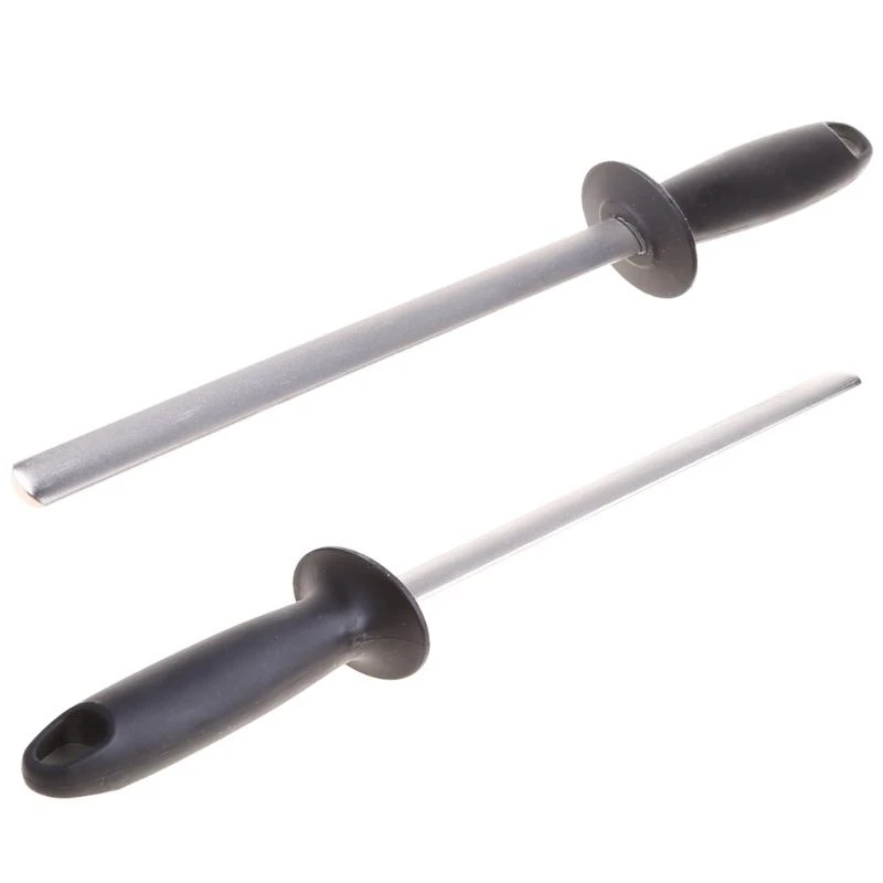 JU64 Sharpener Oval 10 inch Professional  Sharpener  Sharpening Rod with ABS Handle for Kitchen